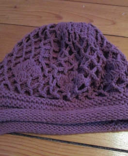 Strickmütze Lila Madonna