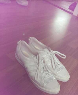 Adidas Sneakers weiß/besch Größe 36 2/3