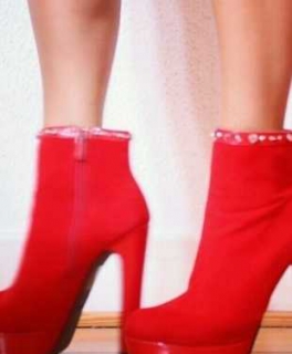 Plateau Stiefeletten 13cm Absatz