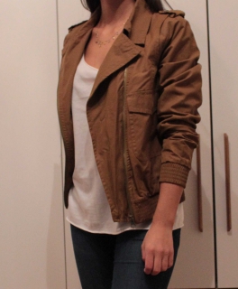 NEU Biker - Jacke in Cognac Braun / Mango 