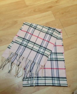 Superweicher Karoschal / Schal aus Wolle und Kaschmir Rosa/grau/pink