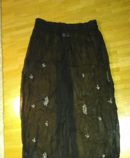 Original Sakkara Pumphose Haremshose schwarz Pailette silber NEU