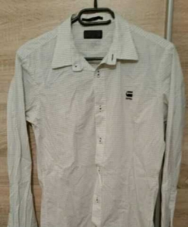 G STAR Hemd S Weiß Karriert RAW Slim Fit