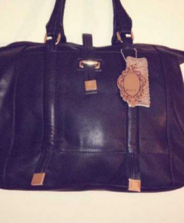 XXL Handtasche mit goldenen-Details - schick | NEU