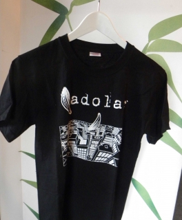 schwarzes bandshirt von Adolar in Größe S