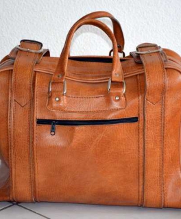 Vintage Leder Reisetasche braun
