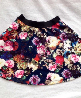 One Size Vintage Taillenrock mit Blumenmuster