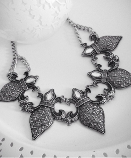 Statementkette Spitze silber