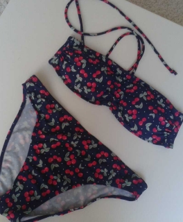 Blauer Kirschen Bikini primark