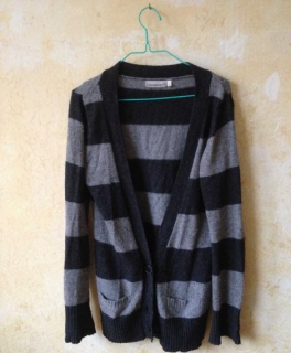 *kuscheliger long Cardigan in grau*38*