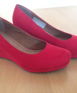 rote Keilballerinas von Tamaris
