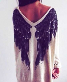 Engel pullover schön winter herbst neu angel flügel blogger