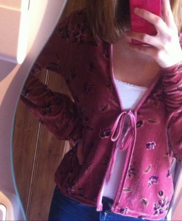 Hipster Vintage Strickjacke Rosen