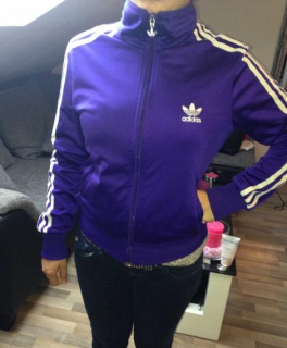 Lila Adidas Jacke Größe 38 