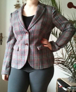 edler Blazer Esprit Karo 42 bis 44 Armpatches