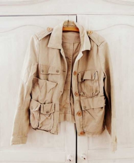 Cargo Jacke in beige