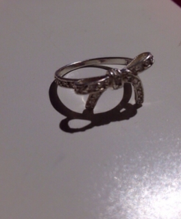 silberner Schleifen Ring