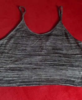 Graumeliertes Croptop