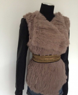 echtfell weste altrosa