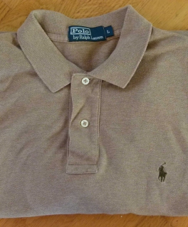 Polo von Ralph Lauren beige meliert Gr. L 