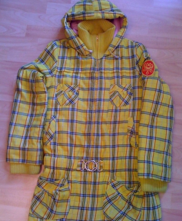 Blutsschwester Mantel gelb kariert S 36 bis 38 Karo