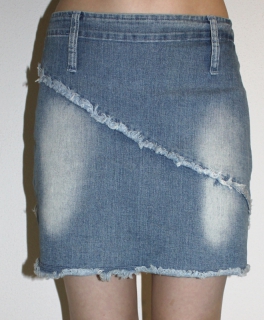 Jeansrock mit Fusselband (36/38)