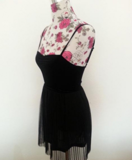 H&M Conscious Collection Kleid Schwarz mit Tüll sexy Abendkleid Cocktailkleid XS