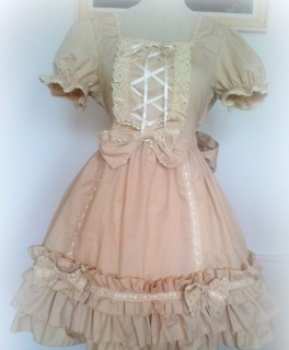 Lolita Kleid / Japan / Lolli / Loli ceme hellbraun Bodyline
