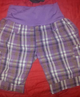 Kurze Lila Ballonhose von Madonna mit Versand / Yifan & auleria