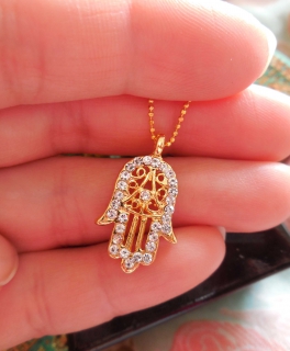Fatima Hand Kette Hamsa Talisman Orient Geschenk Halskette türkisch