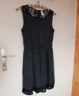 kurzes Chiffon Kleid mit Spitze (Gr. XS) von Vila