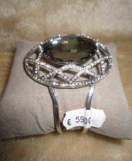 Wunderschön Armreif Silber mit Strass Armband BlingBling