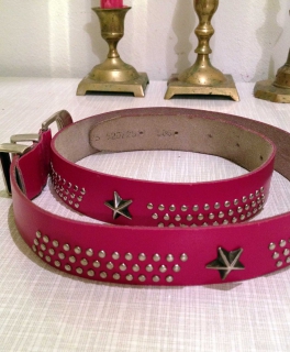 süßer Nietengürtel in Pink mit Sternen* 82cm*