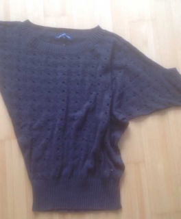 French Connection - Toller grauer One Shoulder Pulli mit Löchern / French Connection