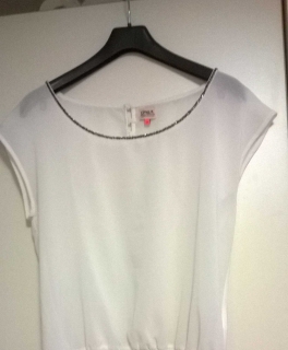 Only Bluse weiß mit Strass