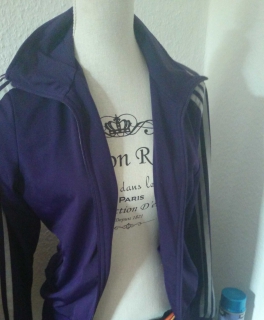 Adidas Firebird Originals Jacke Lila silber gr 42 