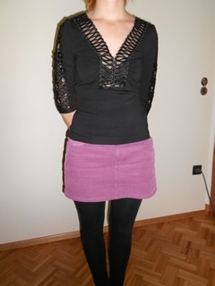 Sexy Spitzenoberteil/Spitzenshirt schwarz H&M XS