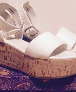 H&M //Weiße Plateau Wedges