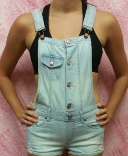 hellblaue Jeanslatzhose NEU von H&M - Größe 34/36