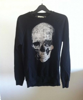 Primark schwarz Totenkopf Pullover