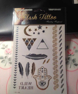 Temporäres Tattoo Silber und Gold