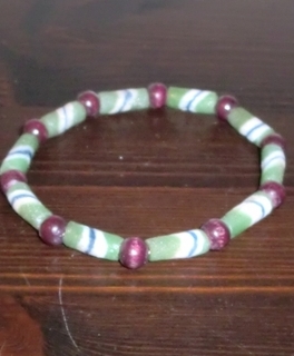 Fuß-Perlen-Kettchen mit Perlen aus recyceltem Glas