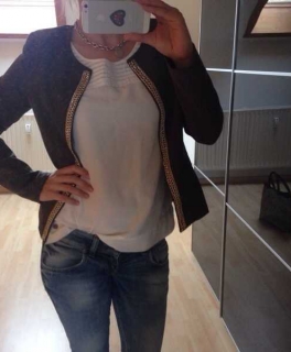 Blazer, khaki, gold, neu, ungetragen