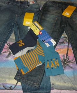 Jeans neu 5 dicke Socken