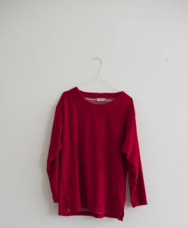 weicher Samt pullover pulli rot 