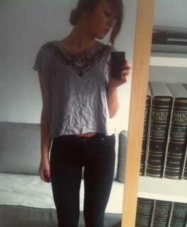 Azteken Crop Shirt Bauchfrei 