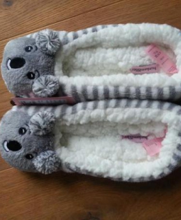 Super flauschige Koala - Hausschuh - Ballerinas - 40/41 - Neu, mit Etikett