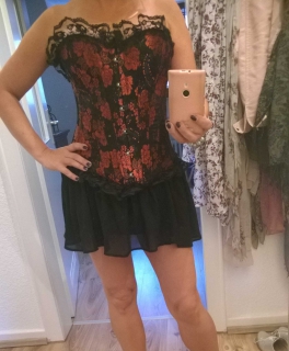 wunderschöne Corsage satin barock Korsett