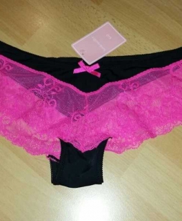 Hunkemöller Slip schwarz/pink