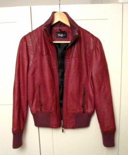 Lederjacke - Pepe Jeans - Himbeerrot